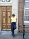 Izzy pants | Navy met gele streep | Tall