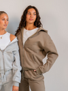 Khloé Zipper Hoodie | Sage | Tall
