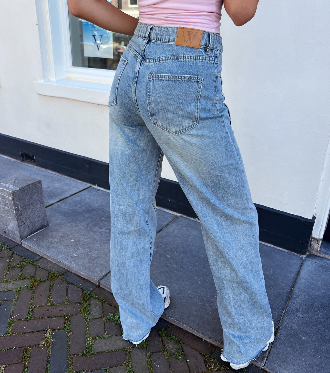 Olivia | Double Wide Leg Jeans | Blue | Tall