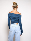 Lieke off shoulder top | Tall | Blue