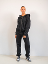 Khloé Zipper Hoodie | Zwart | Tall