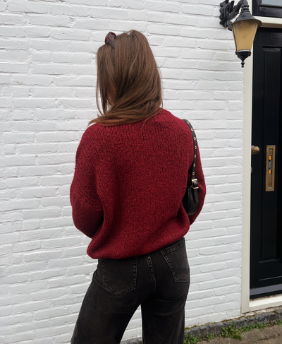 Lulu | Knitted sweater | Bordeaux