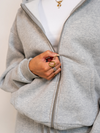 Khloé Zipper Hoodie | Grijs | Tall