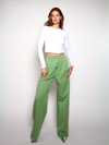 Izzy pants | Green | Pink stripe | Tall