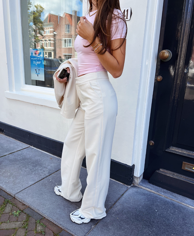 Nova | Wide leg trousers | Cream | Tall