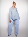 Liv blouse | Tall | Blauw gestreept
