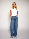 Jade Super Wide Leg Jeans | Mid waist | Dark blue | Tall