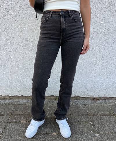 Grace Straight Leg Jeans | Gray | Stretch | Tall2