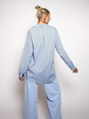Liv blouse | Tall | Blauw gestreept