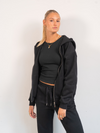 Khloé Zipper Hoodie | Zwart | Tall