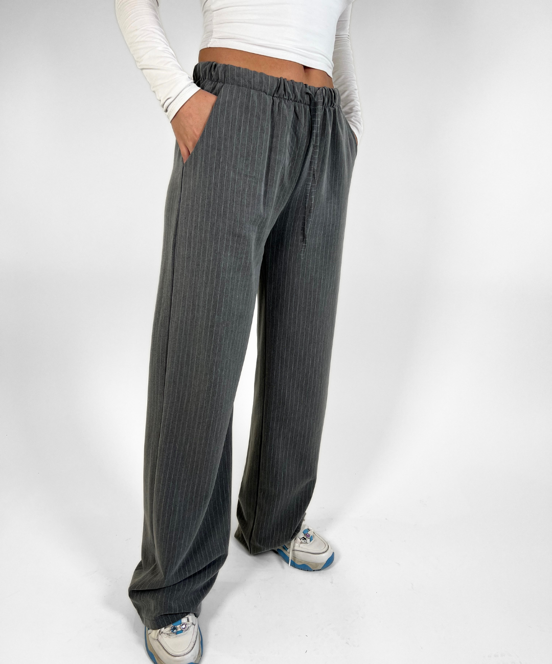Lize pants Grey Striped | Tall