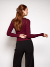 Nala Button Top | Tall | Bordeaux