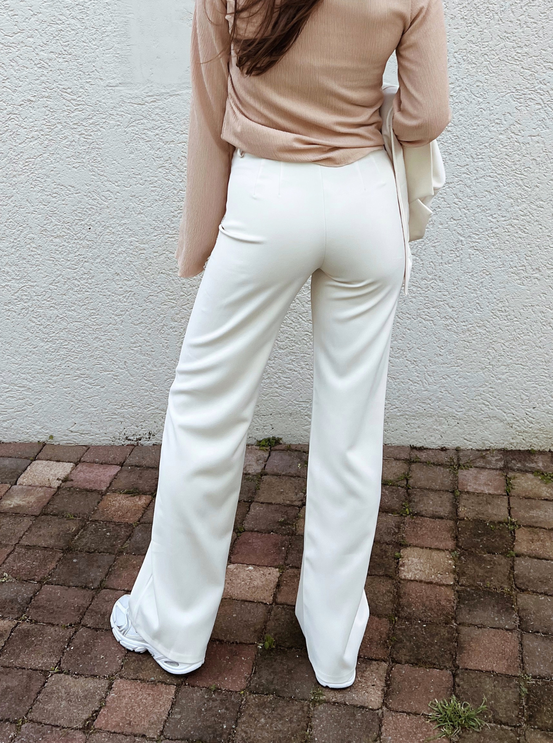 Jula wide leg pantalon | Off-white | Tall
