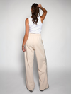 Izzy pants | Beige with stripe | Tall