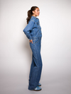 Zoë Denim Jumpsuit | Straight leg | Stretch | Donkerblauw | Tall