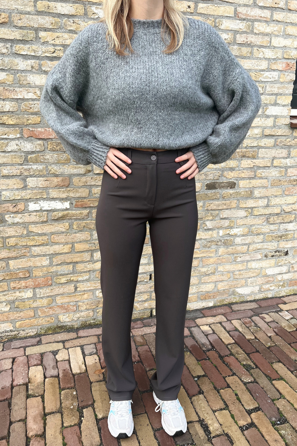 Jula straight leg trousers | Dark gray | Tall