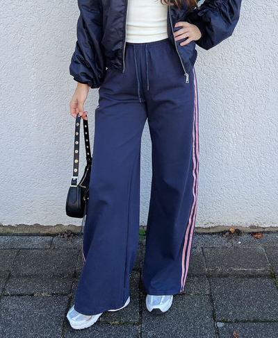 Izzy pants | Navy | Roze streep | Tall