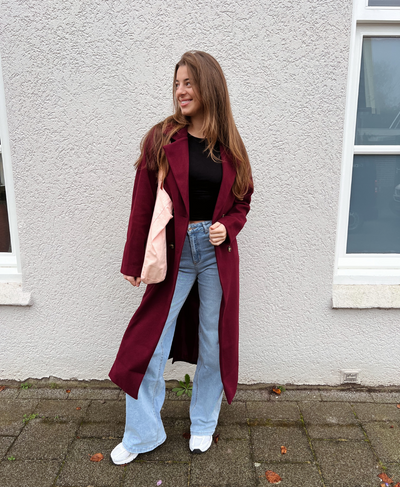 Hailey Coat | Oversized | Bordeaux | Tall