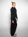 Zoë Denim Jumpsuit | Straight leg | Stretch | Donkergrijs | Tall