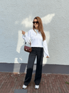 Marley | Wide leg pantalon | Navy | Tall