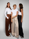 Gigi Satin pants | Tall | Brown
