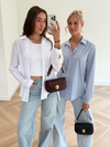 Liv blouse | Tall | Blauw gestreept