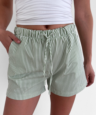 Lize short | Groen gestreept | Tall