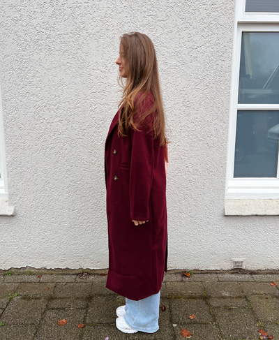 Hailey Coat | Oversized | Bordeaux | Tall