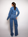 Zoë Denim Jumpsuit | Straight leg | Stretch | Donkerblauw | Tall