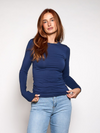 Lexie long sleeve top | Tall | Navy