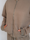 Khloé Zipper Hoodie | Sage | Tall