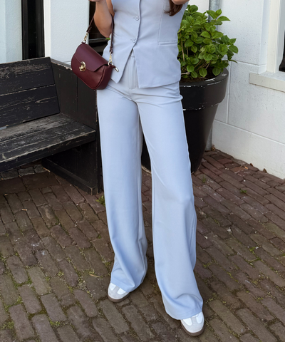 Nova | Wide leg pantalon | Lichtblauw | Tall