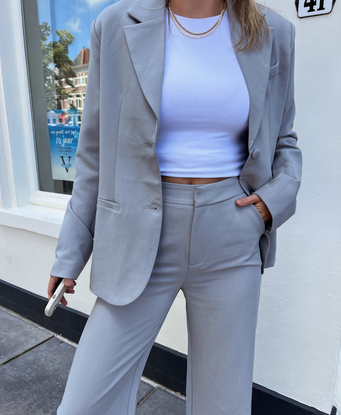 Nova | Wide leg trousers | Grey | Tall