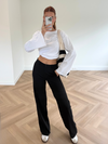 Jula wide leg pantalon | Zwart | Tall