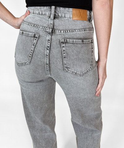 Sassy | Super Wide Leg Jeans | Stretch | Washed Gray | Tall