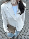 Nova oversized blazer | Cream | Tall