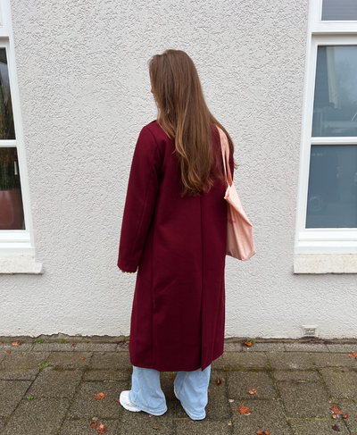 Hailey Coat | Oversized | Bordeaux | Tall