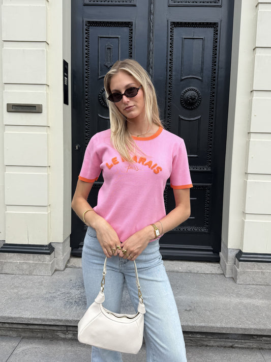 Le Marais top | Roze met oranje | Tall