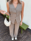 Nova | Wide leg pantalon | Taupe | Tall