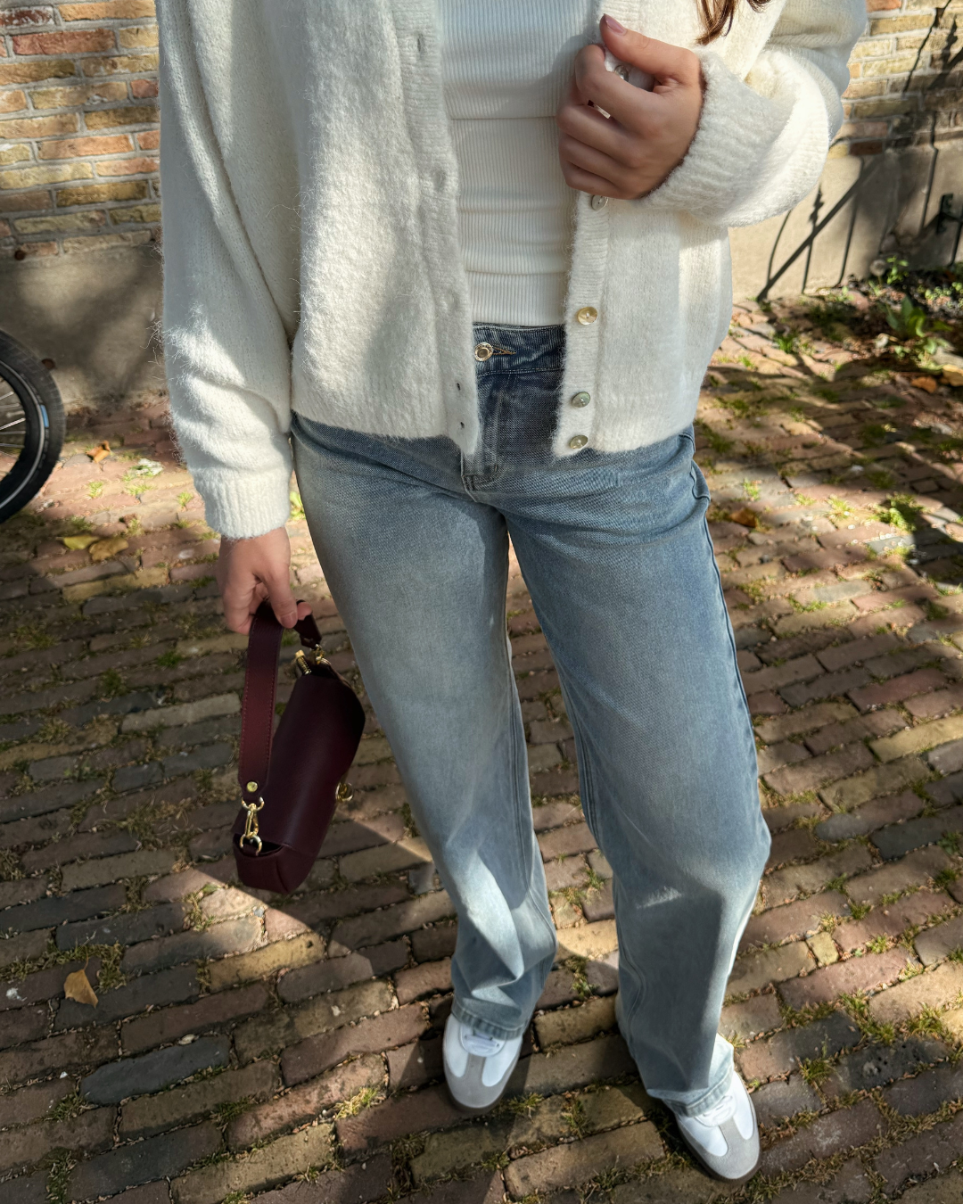 Maddy Wide Leg Jeans | Washed blue | Stretch | Tall