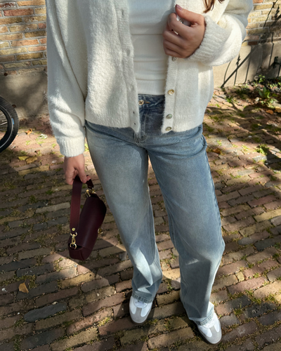 Maddy Wide Leg Jeans | Washed blue | Stretch | Tall