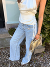 Fay Mid Waist Jeans met strepen| Blauw | Stretch | Tall