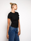 Lexie short sleeve top | Tall | Zwart