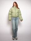 Mara Cropped Puffer Jack | Groen | Tall