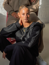 Khloé Zipper Hoodie | Zwart | Tall