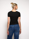Lexie short sleeve top | Tall | Zwart