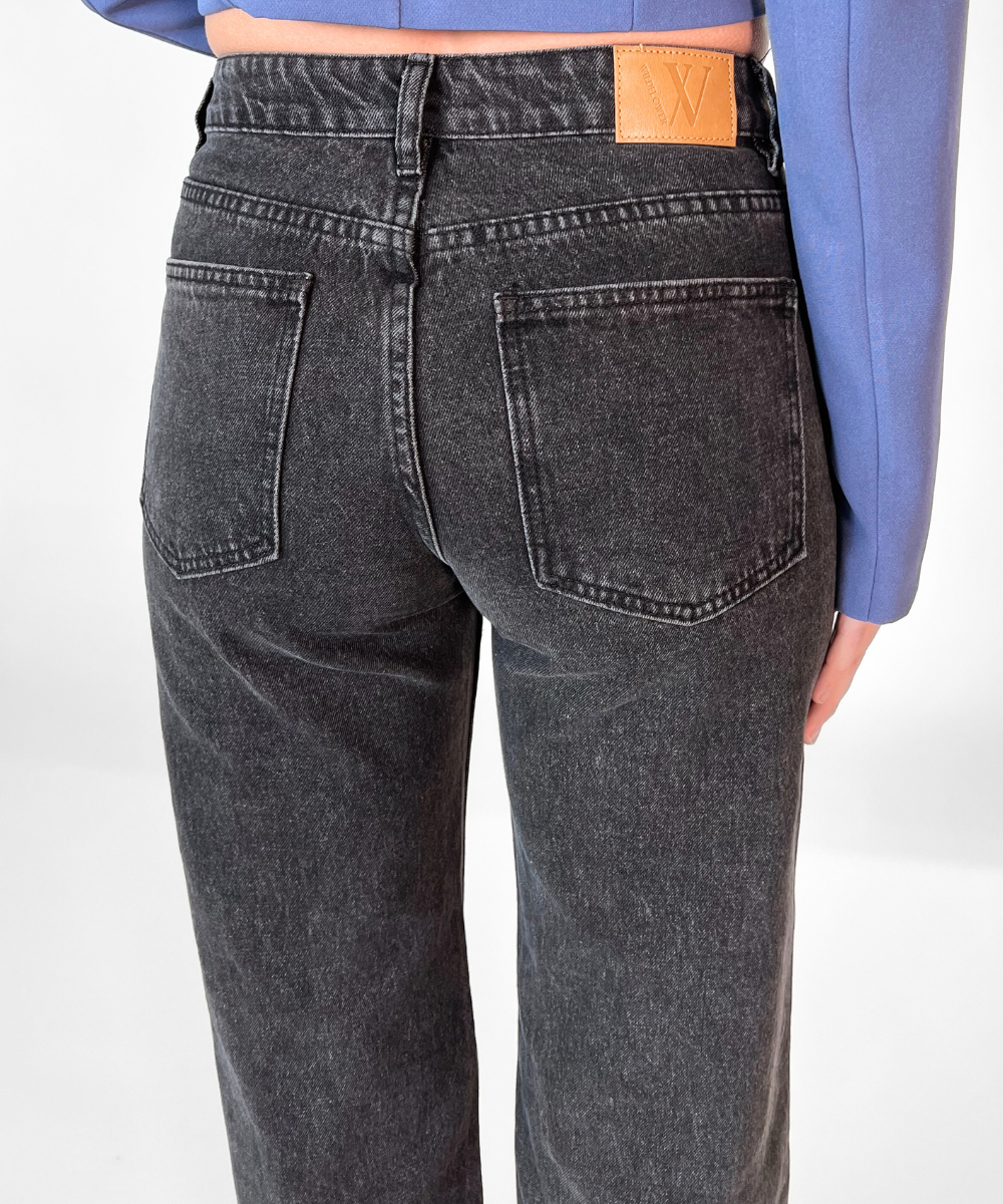 Ella Low Waist Jeans| Washed black | Tall