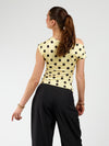 Amber Polkadot top | Geel zwart | Tall