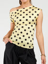 Amber Polkadot top | Geel zwart | Tall