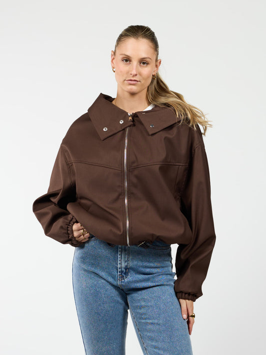 Bibi jacket | Donkerbruin | Tall